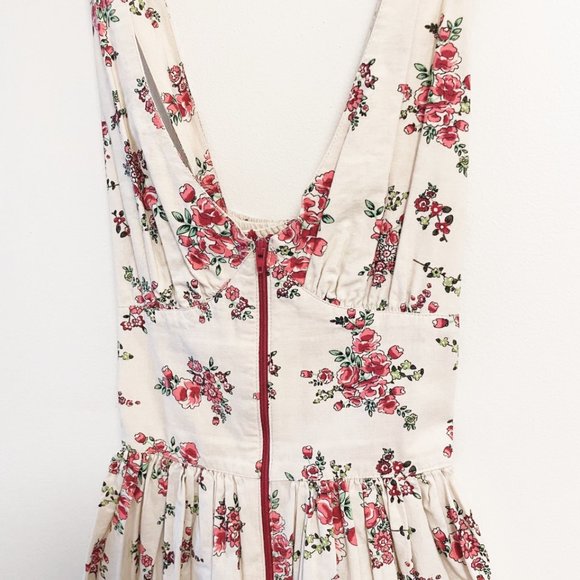 Sweet Floral Vintage Cottagecore A-Line Dress - Picture 2 of 4